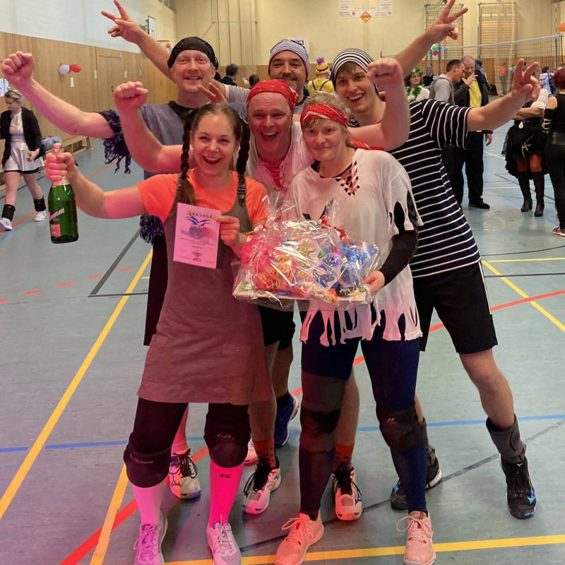 Team Seenlandpiraten beim Volleyball Faschingsturnier Welzow